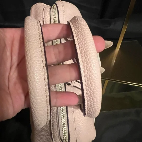 Tory Burch Thea Mini Satchel in Soft Pebbled Pink Leather with Tassels NWT - Picture 5 of 16